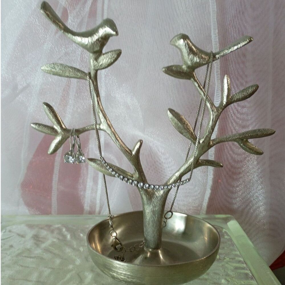 Red Envelope Sculpted Catchall Birds Jewelry Ring Holder Metal